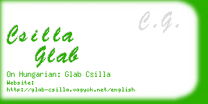 csilla glab business card